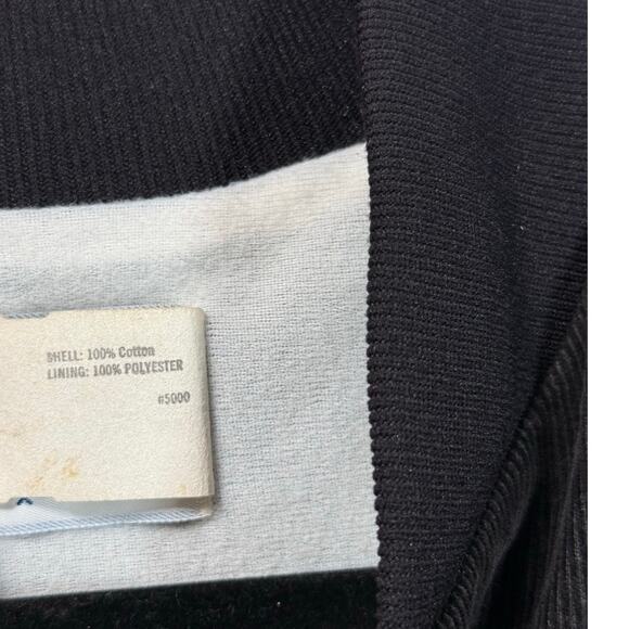 Champion MBA Varsity Jacket VTG Black Corduroy USA Snap Button Sports 90s Men XL - Picture 5 of 11